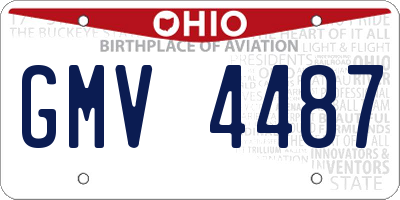 OH license plate GMV4487