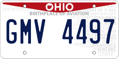 OH license plate GMV4497
