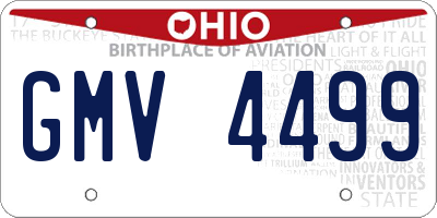 OH license plate GMV4499