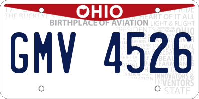 OH license plate GMV4526