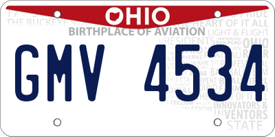 OH license plate GMV4534