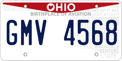OH license plate GMV4568