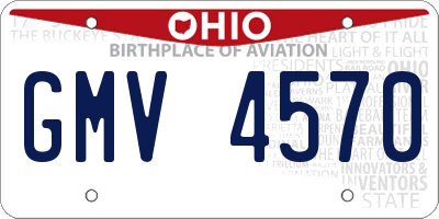 OH license plate GMV4570
