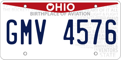 OH license plate GMV4576