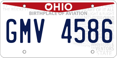 OH license plate GMV4586