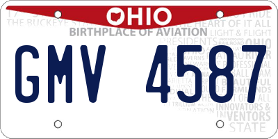 OH license plate GMV4587