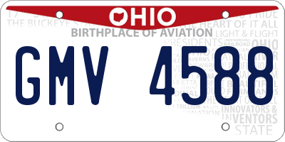 OH license plate GMV4588
