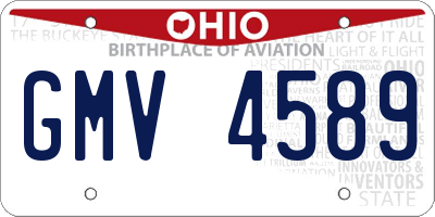 OH license plate GMV4589