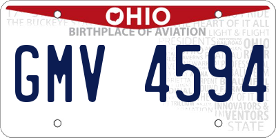 OH license plate GMV4594