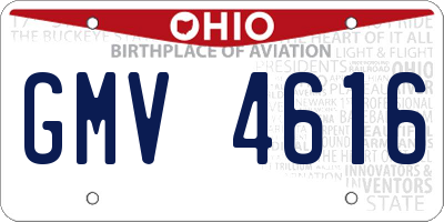 OH license plate GMV4616