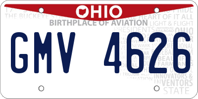 OH license plate GMV4626