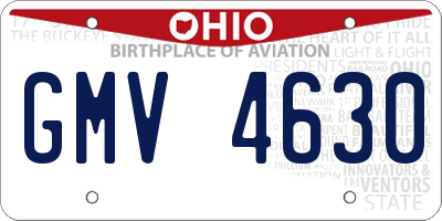 OH license plate GMV4630