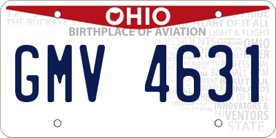 OH license plate GMV4631