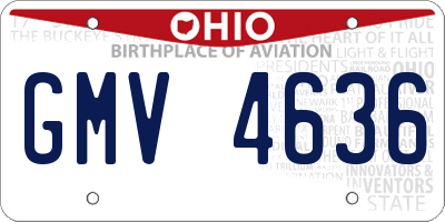 OH license plate GMV4636
