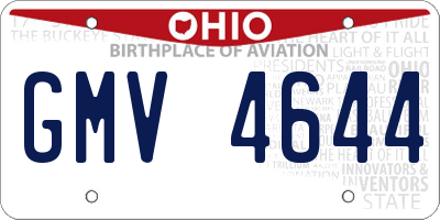 OH license plate GMV4644
