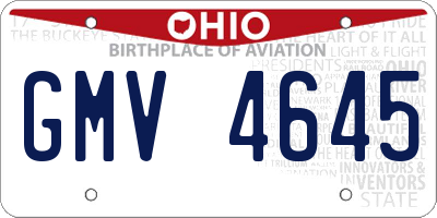 OH license plate GMV4645