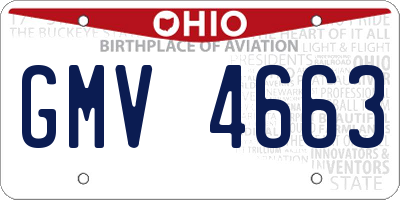OH license plate GMV4663
