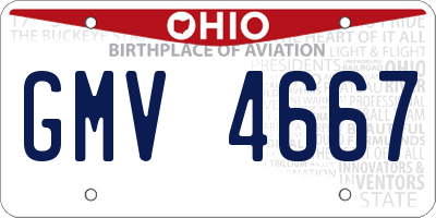 OH license plate GMV4667