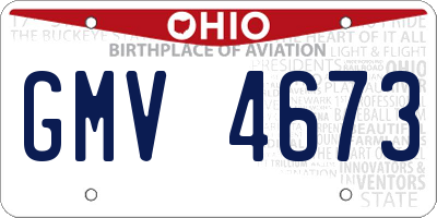 OH license plate GMV4673