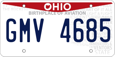 OH license plate GMV4685