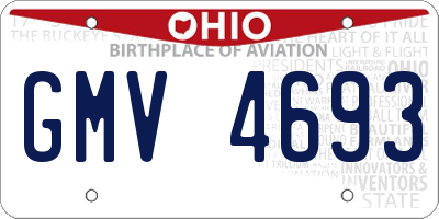 OH license plate GMV4693
