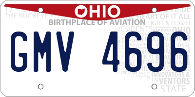 OH license plate GMV4696