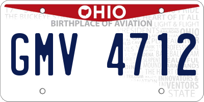 OH license plate GMV4712