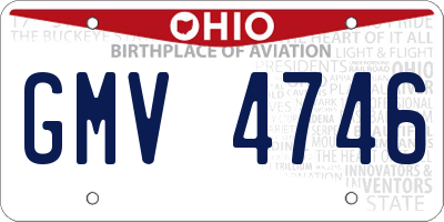 OH license plate GMV4746