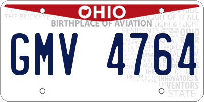 OH license plate GMV4764