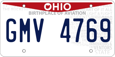 OH license plate GMV4769