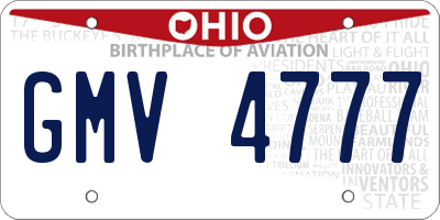 OH license plate GMV4777