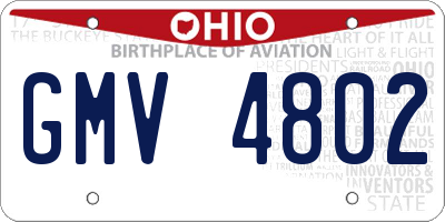OH license plate GMV4802