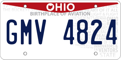 OH license plate GMV4824