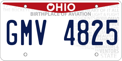 OH license plate GMV4825