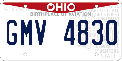 OH license plate GMV4830