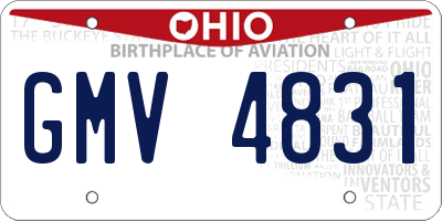OH license plate GMV4831