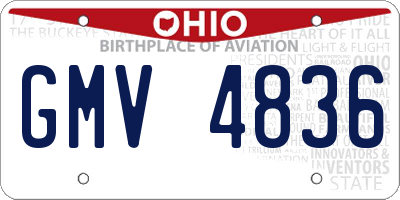 OH license plate GMV4836