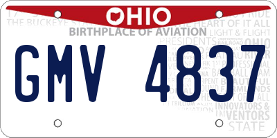 OH license plate GMV4837