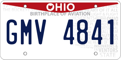 OH license plate GMV4841