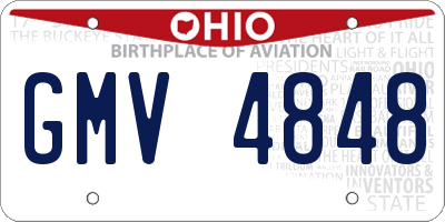 OH license plate GMV4848