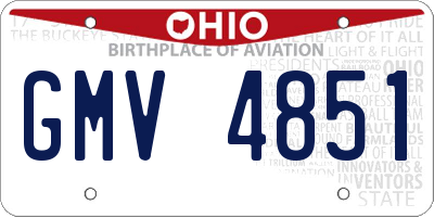 OH license plate GMV4851