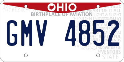 OH license plate GMV4852