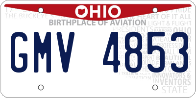 OH license plate GMV4853