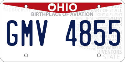 OH license plate GMV4855