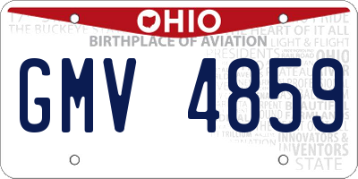 OH license plate GMV4859