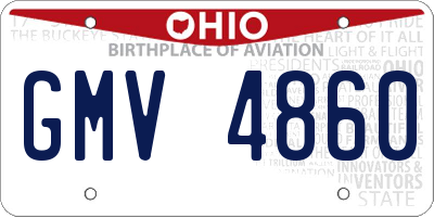 OH license plate GMV4860