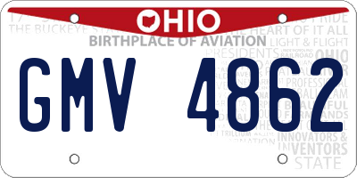OH license plate GMV4862