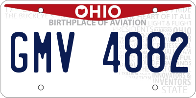 OH license plate GMV4882