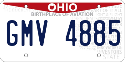 OH license plate GMV4885