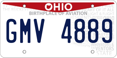 OH license plate GMV4889